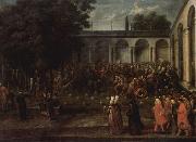 Der Gesandte Cornelis Calkoen begibt sich zur Audienz beim Sultan Ahmed III. Jean-Baptiste Van Mour